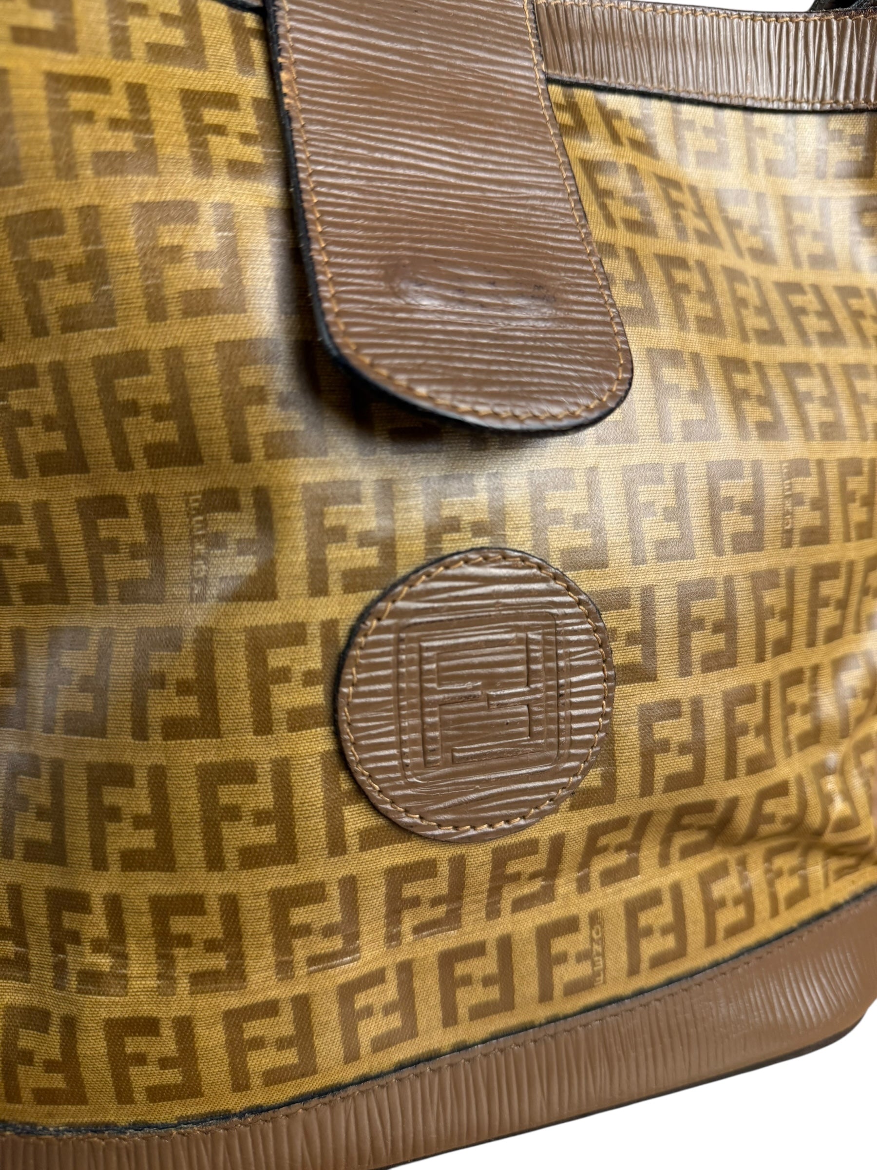 Fendi Vintage Zucca FF Bucket Shoulder Bag