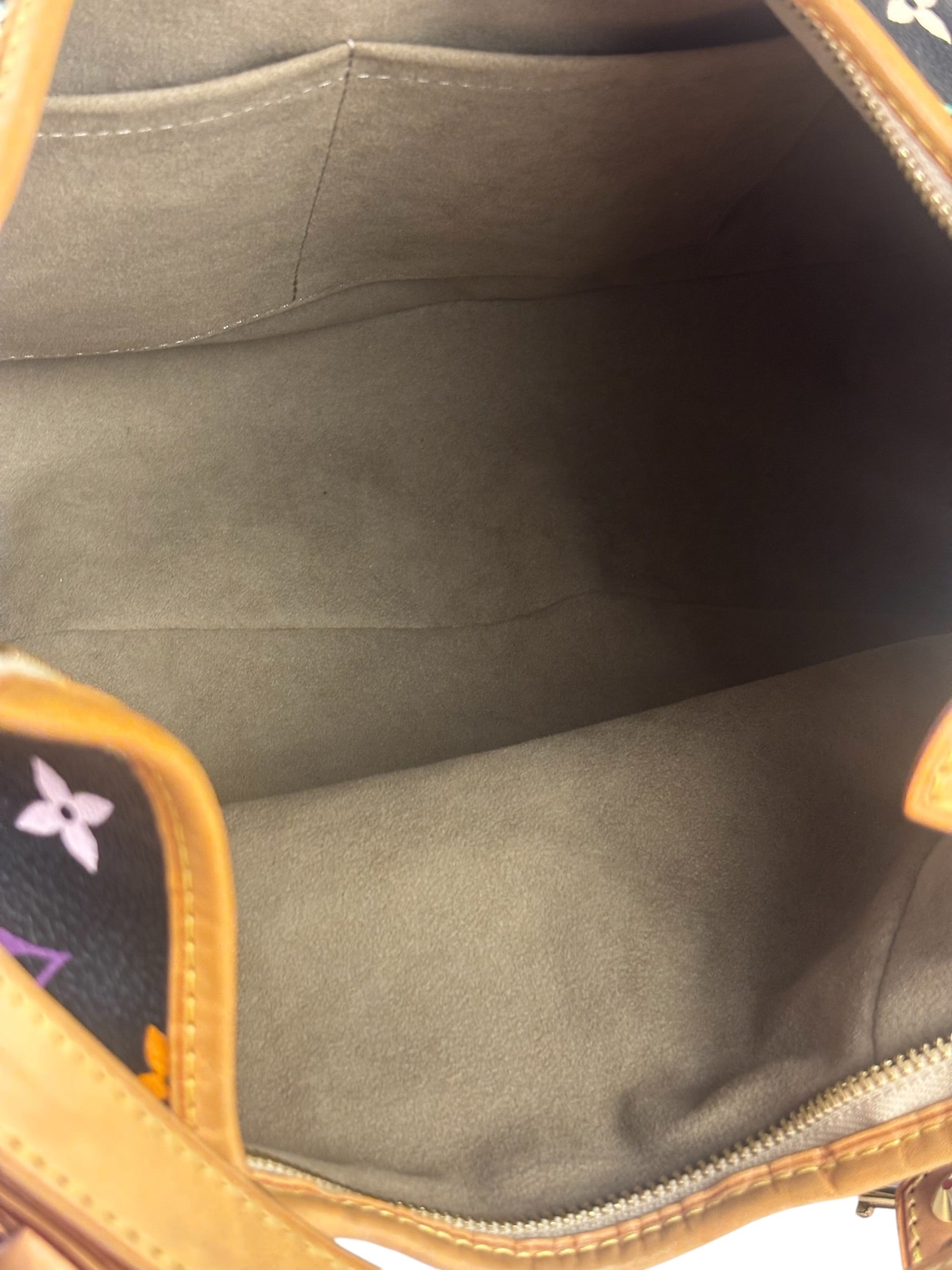 Louis Vuitton x Takashi Murukami Black Monogram Chrissie MM