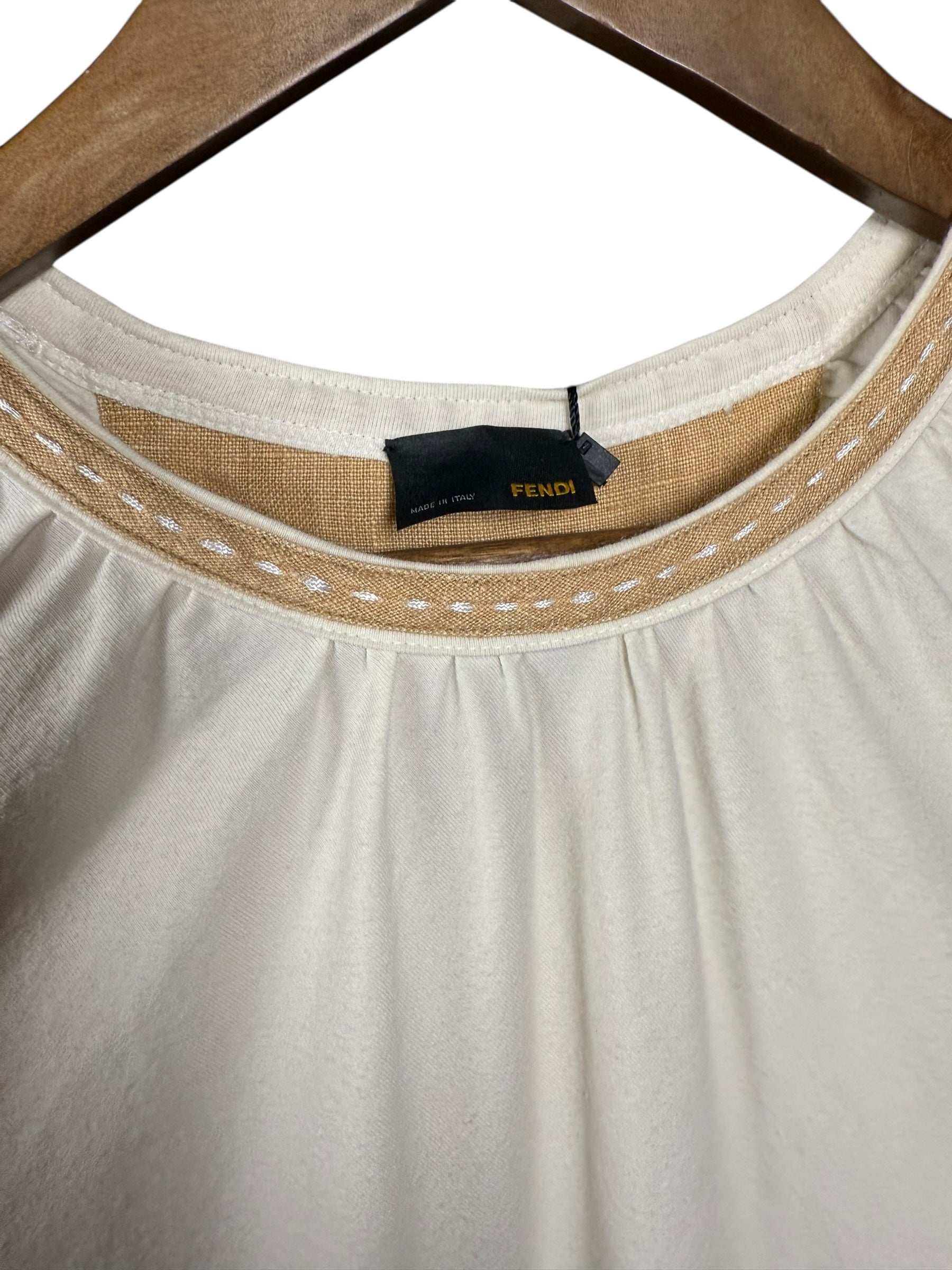 Fendi Embroidered Short Sleeve Top