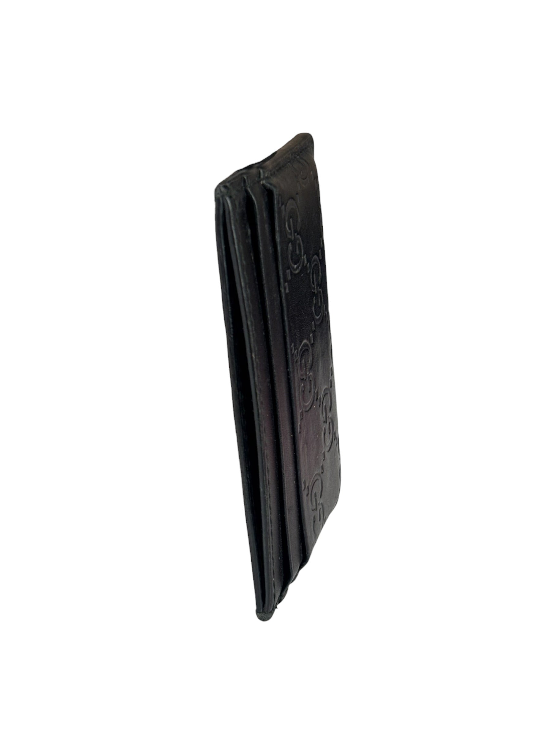 Gucci Black Leather GG Card Holder