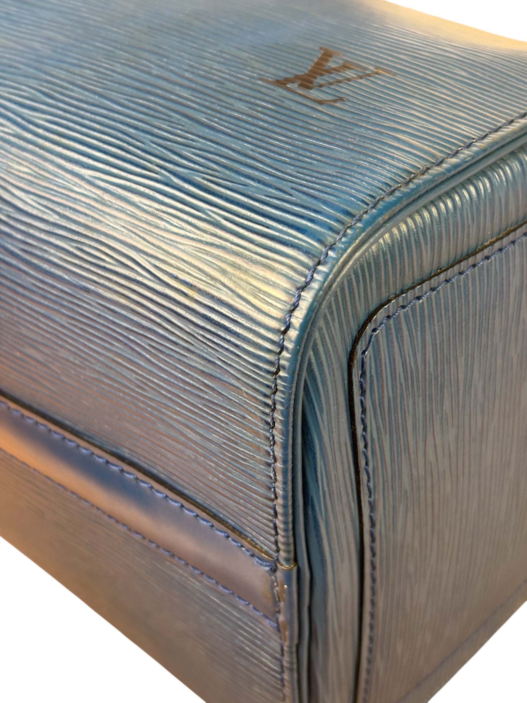 Louis Vuitton Blue Epi Leather Speed 25