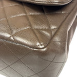 Chanel Chocolate Brown Caviar Quilted Flap Bag 2009