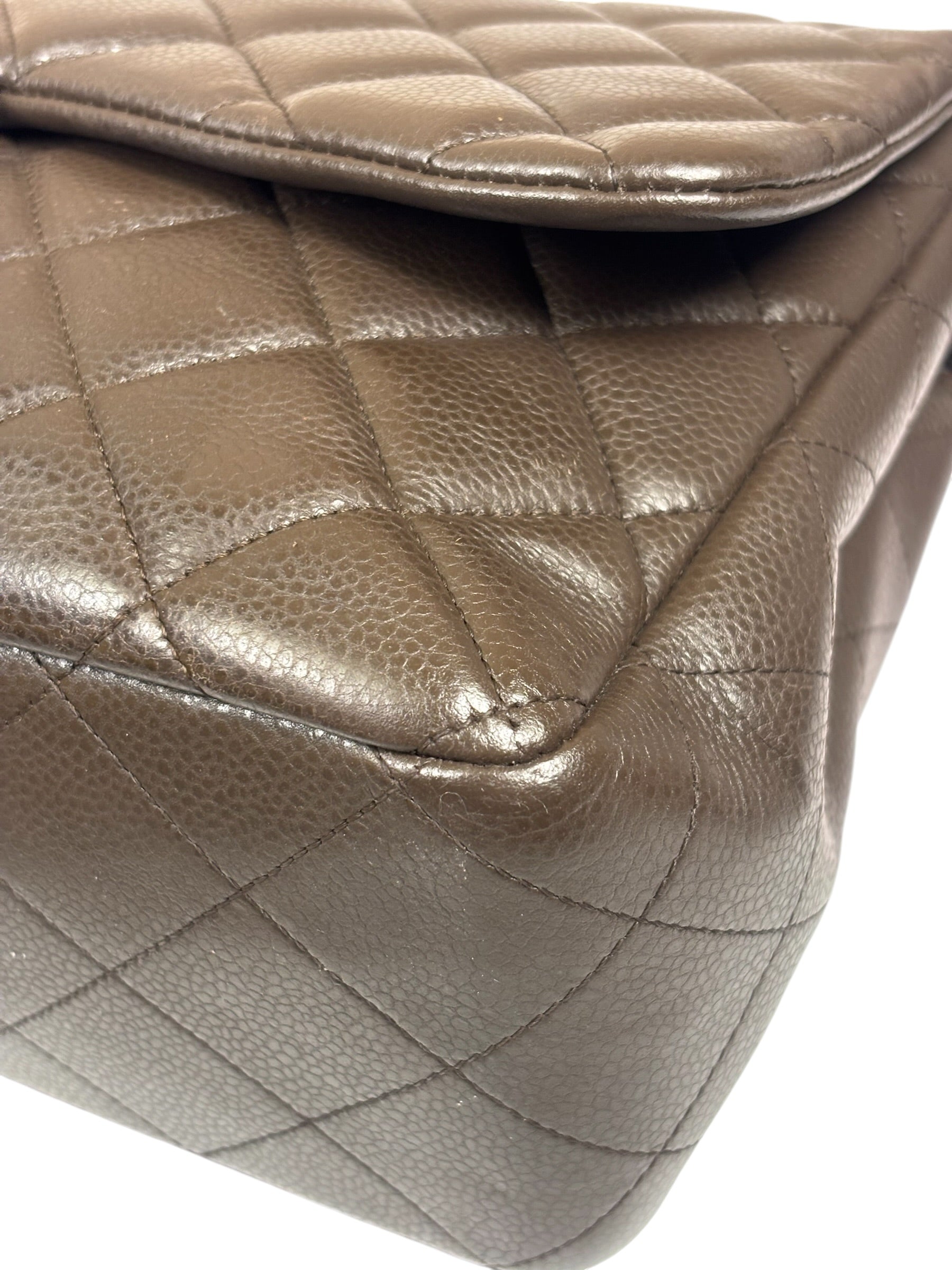 Chanel Chocolate Brown Caviar Quilted Flap Bag 2009
