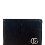 Gucci Black Leather Marmont Boarded Plutone Wallet