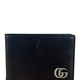 Gucci Black Leather Marmont Boarded Plutone Wallet