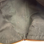 Gucci Vintage Brown Leather GG Zip Pouch