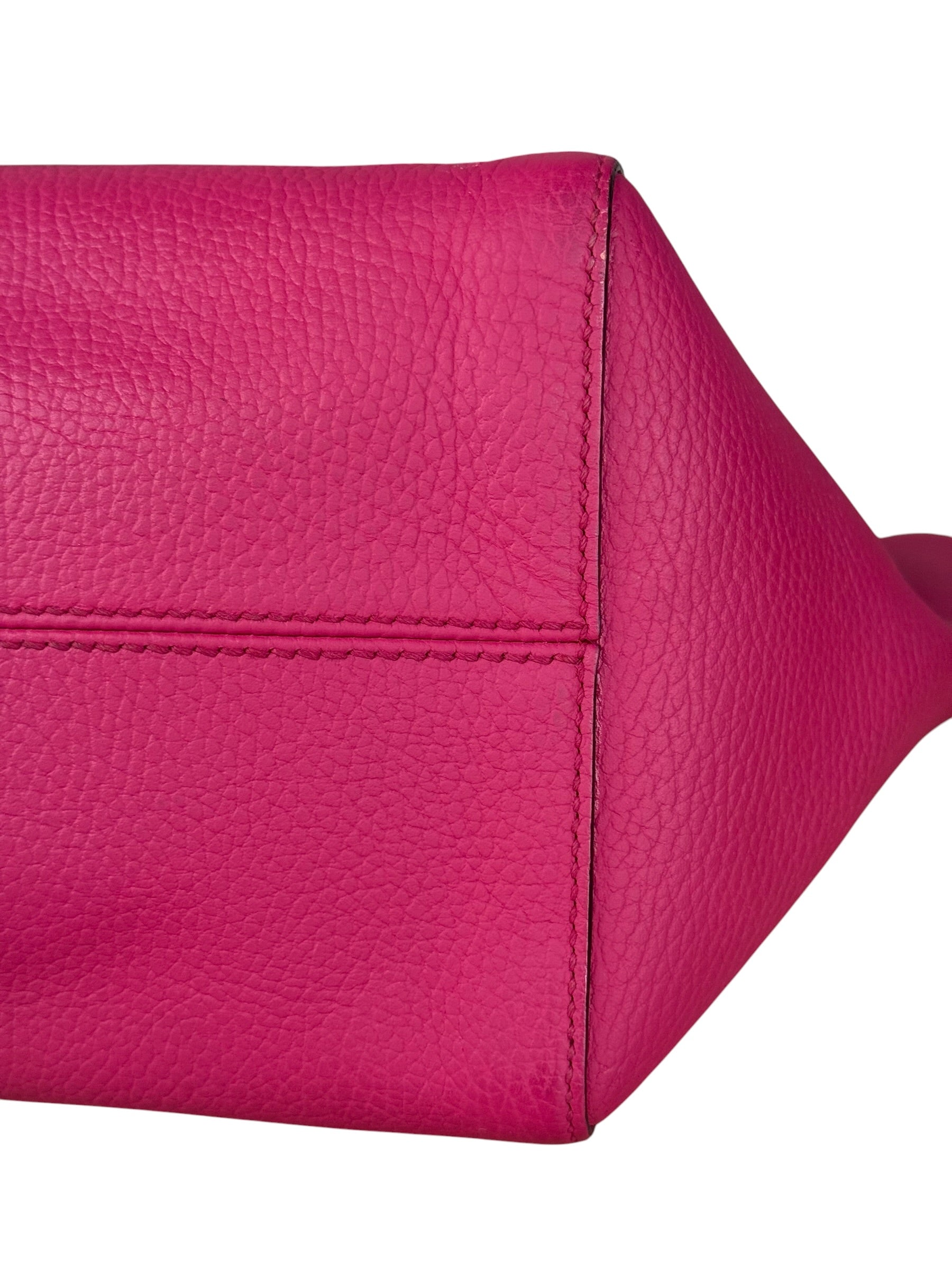 Gucci Pink Pebbled Leather Small Swing Tote