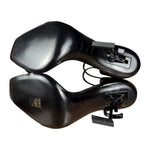 Saint Laurent Glossy Black Logo Heels