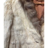 Vintage Cream/Brown Rabbit Fur Coat