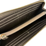 Vivienne Westwood Brown Leather Orb Zip Long Wallet