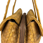 Bottega Veneta Tan Brown Intrecciato Shoulder Bag