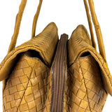 Bottega Veneta Tan Brown Intrecciato Shoulder Bag
