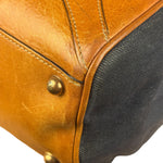 Gucci Vintage Denim Leather Trim Jackie Shoulder Bag