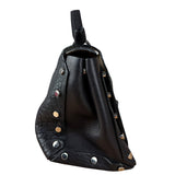 Jimmy Choo Black Leather Lockett Pebble Shoulder/Hand Bag