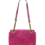 Gucci GG Marmont Pink Velour Chain Bag