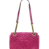 Gucci GG Marmont Pink Velour Chain Bag