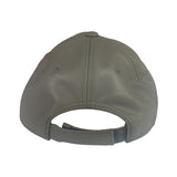 Telfar Grey Leather Logo Embossed Hat