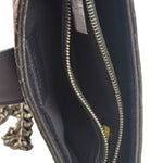 Chanel Navy Patent Leather Matelasse Chain Pouch 2013