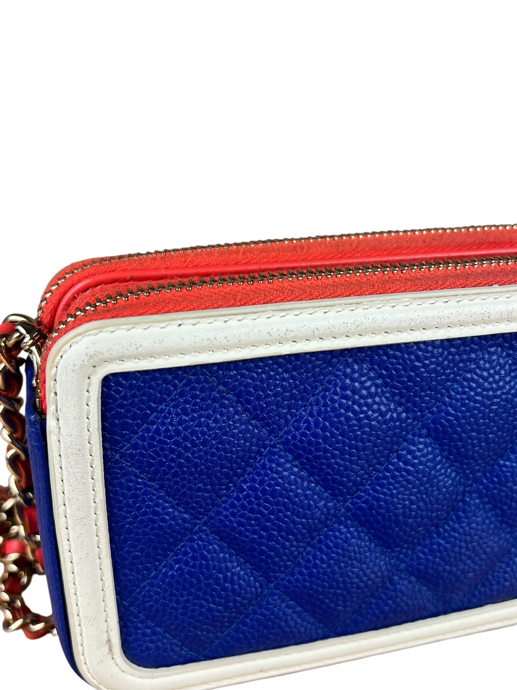 Chanel 2019 Caviar Quilted CC Filigree Clutch on Chain