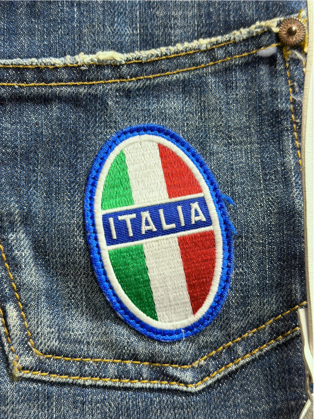 2003 Dolce & Gabbana Denim Italia Mini Skirt