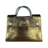 Christian Dior Diorever Gold Leather 2Way Handbag