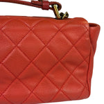 Chanel Red Quilted Caviar Leather Timeless Shoulder Bag 2012