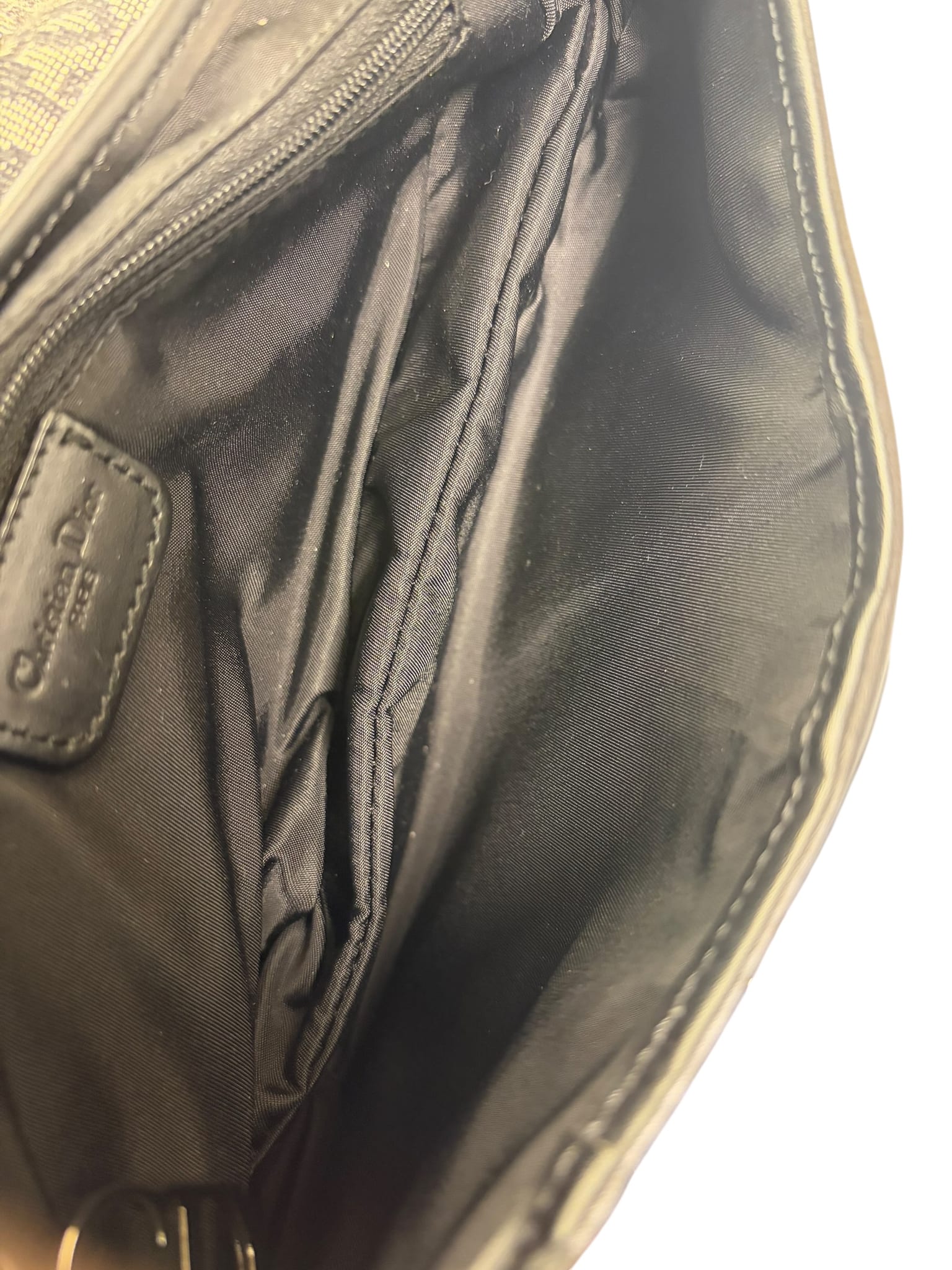 Christian Dior Black Trotter Medium Saddle Shoulder Bag