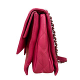Chanel Pink Quilted Leather Accordion Flap Bag 2014