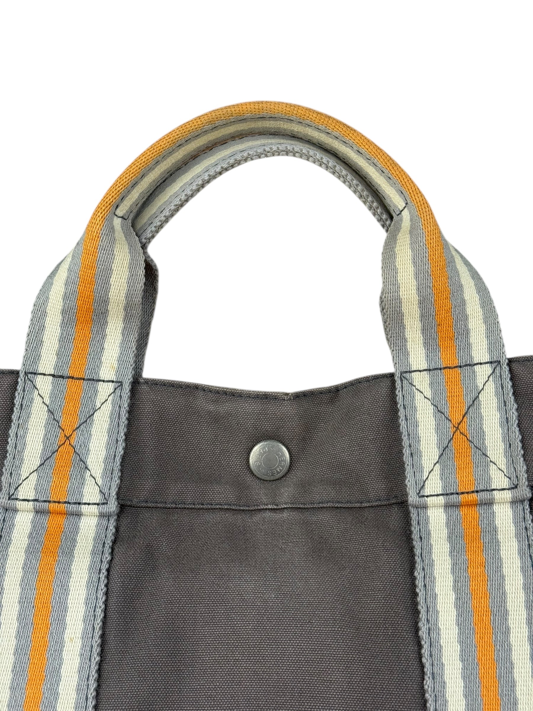 Hermes Grey Canvas Fourre Tout GM