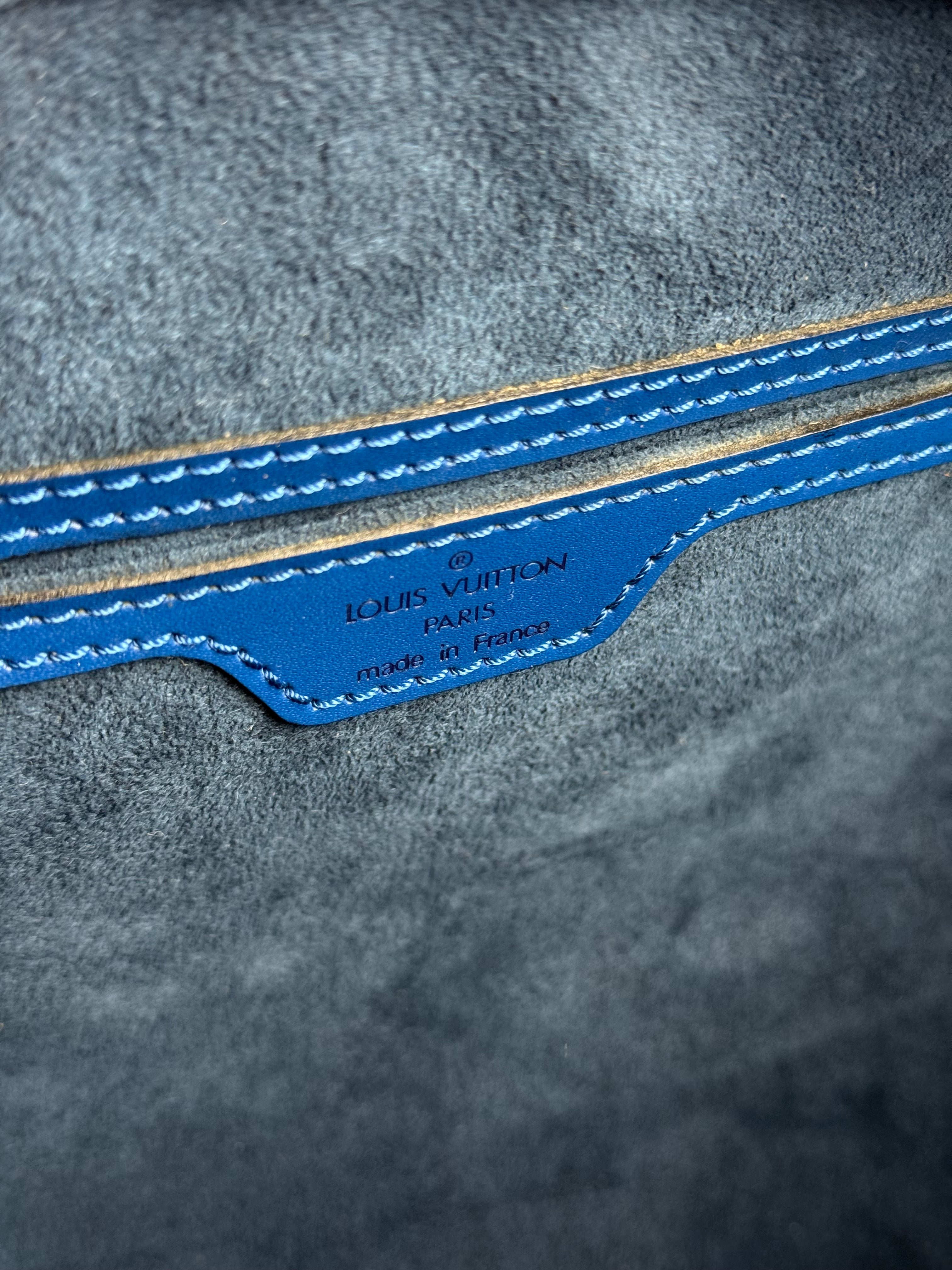 Louis Vuitton Blue Epi Soufflot Handbag