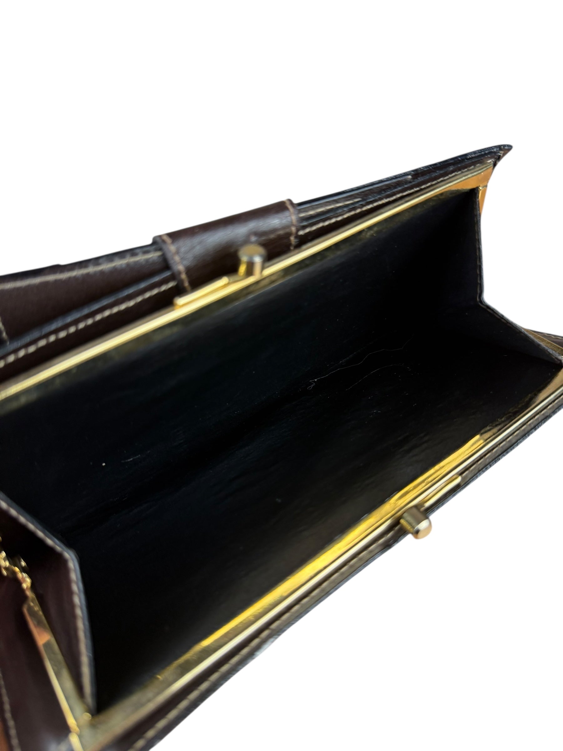 Celine Vintage Macadam Long Wallet Brown