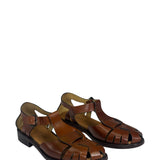 Hereu Brown Leather Pesca Fisherman Sandals