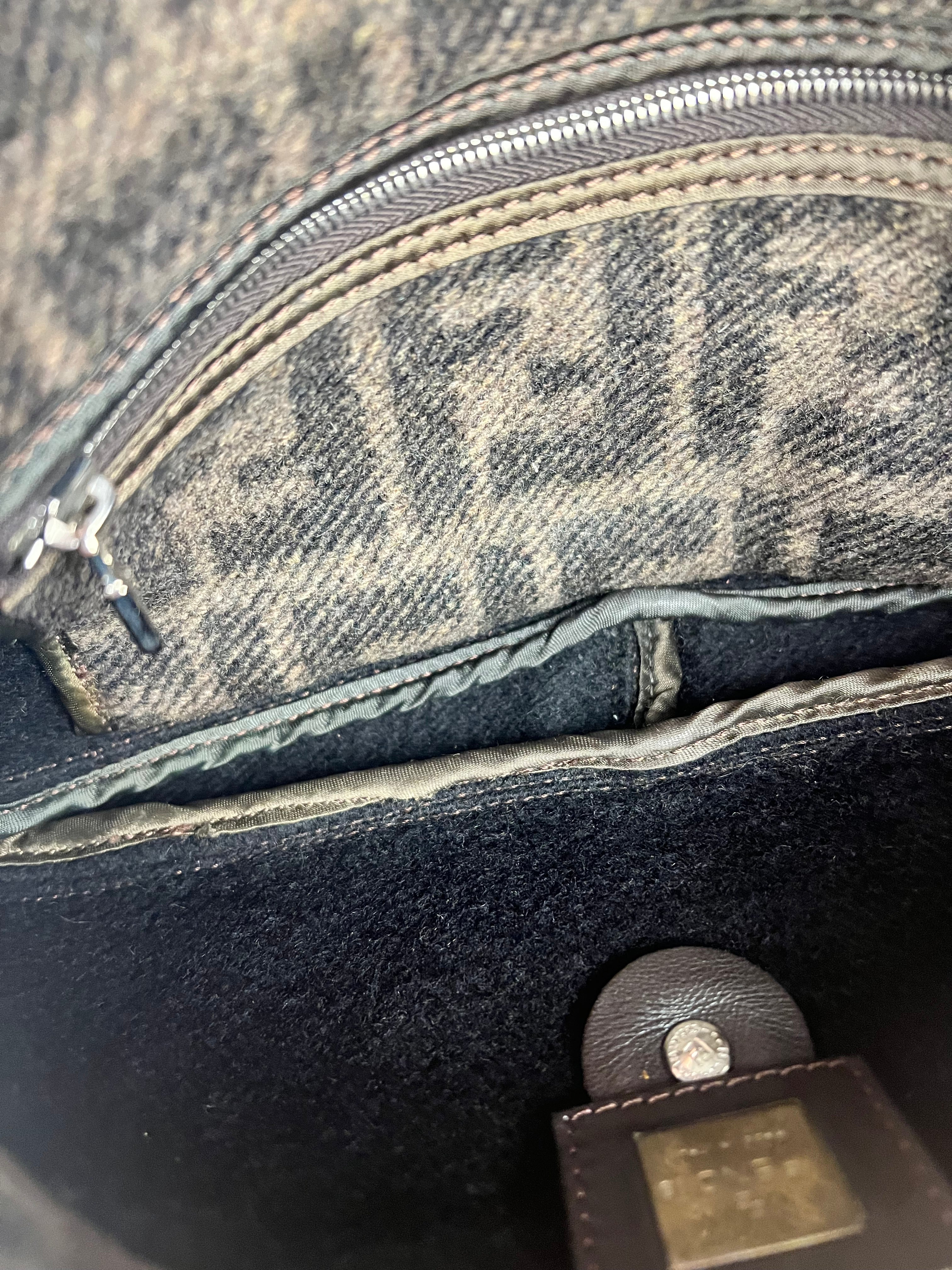 Fendi Wool Zucca Baguette