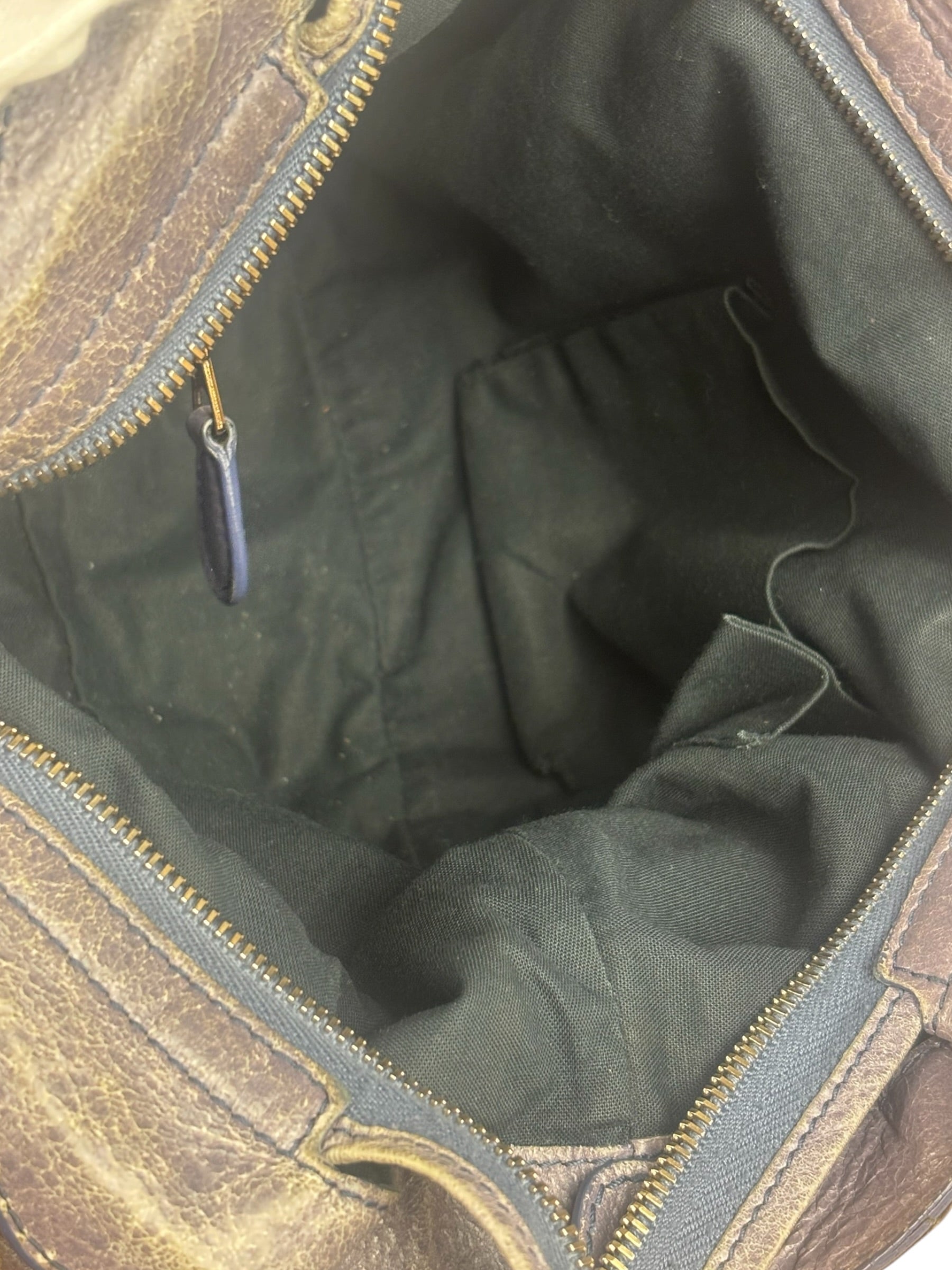 Balenciaga Vintage Distressed Purple Leather City Bag