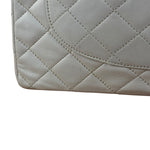 Chanel CC White Quilted Double Flap Bag 1988