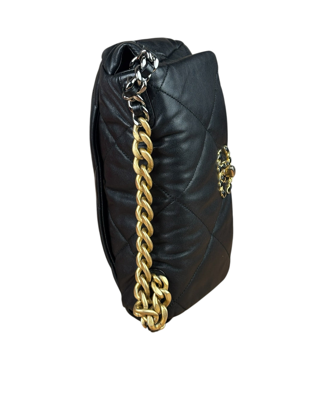 Chanel Black Quilted Lambskin CC 19 Flap Bag 2019
