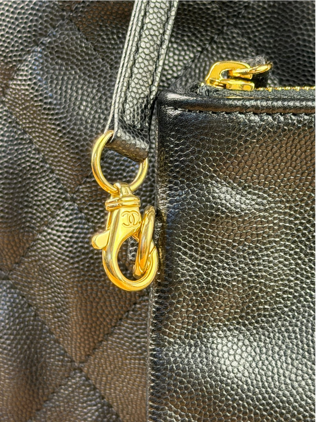 Chanel Medium Black Caviar 25 Hobo Bag