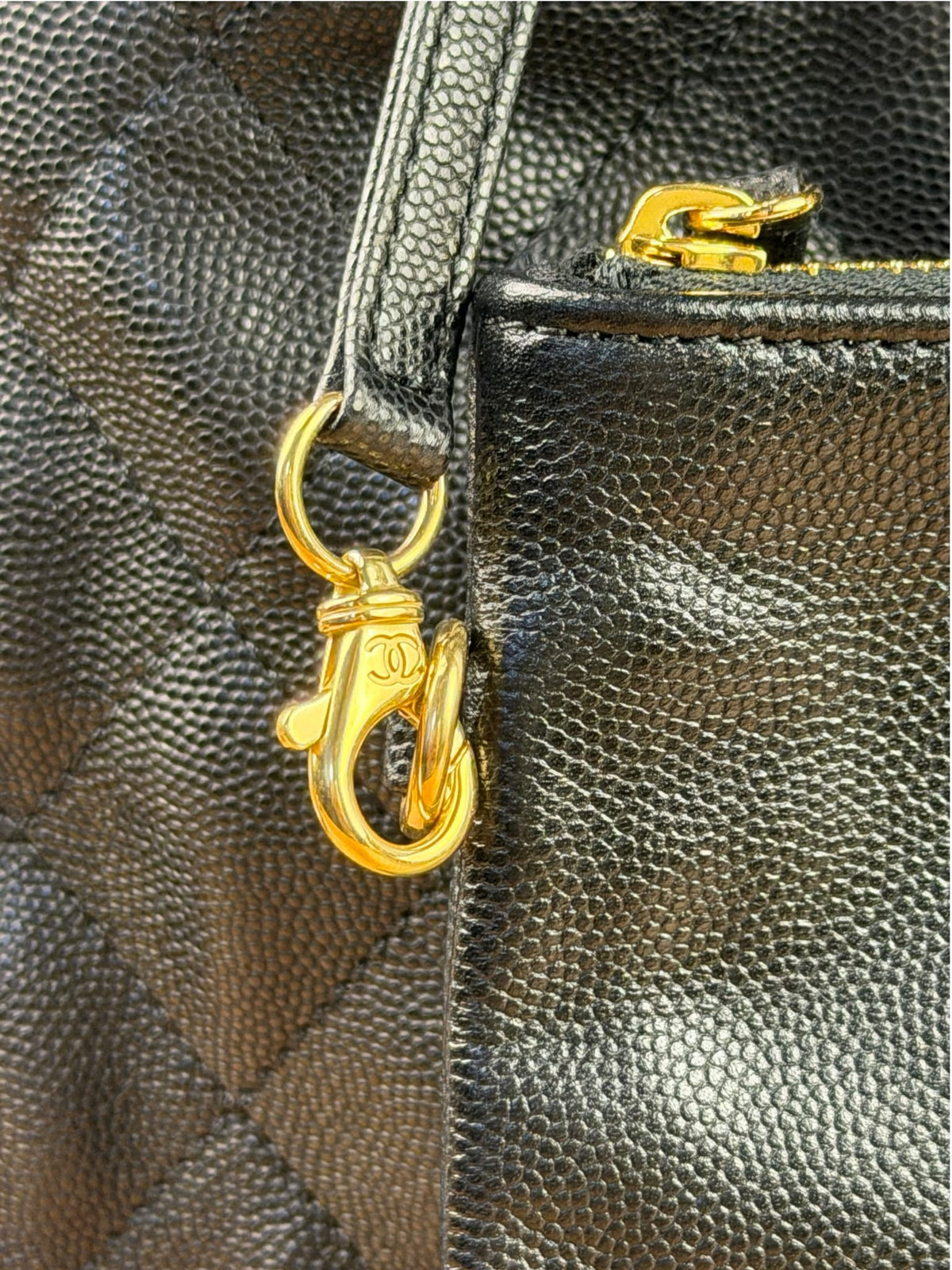 Chanel Medium Black Caviar 25 Hobo Bag