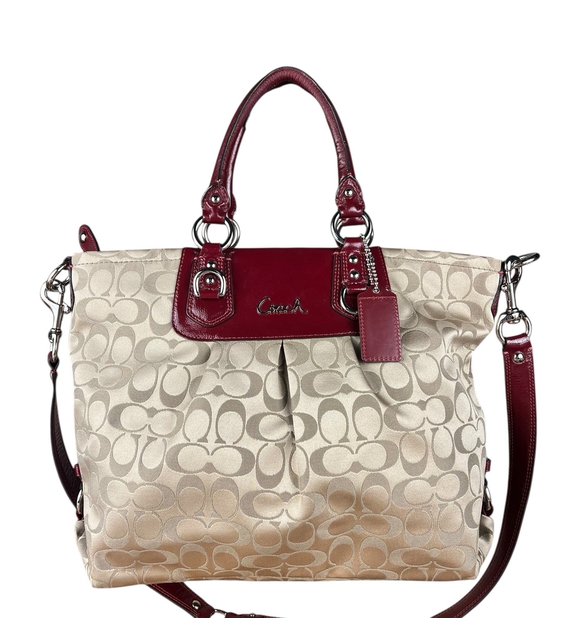 Coach Beige Signature C Tote Bag