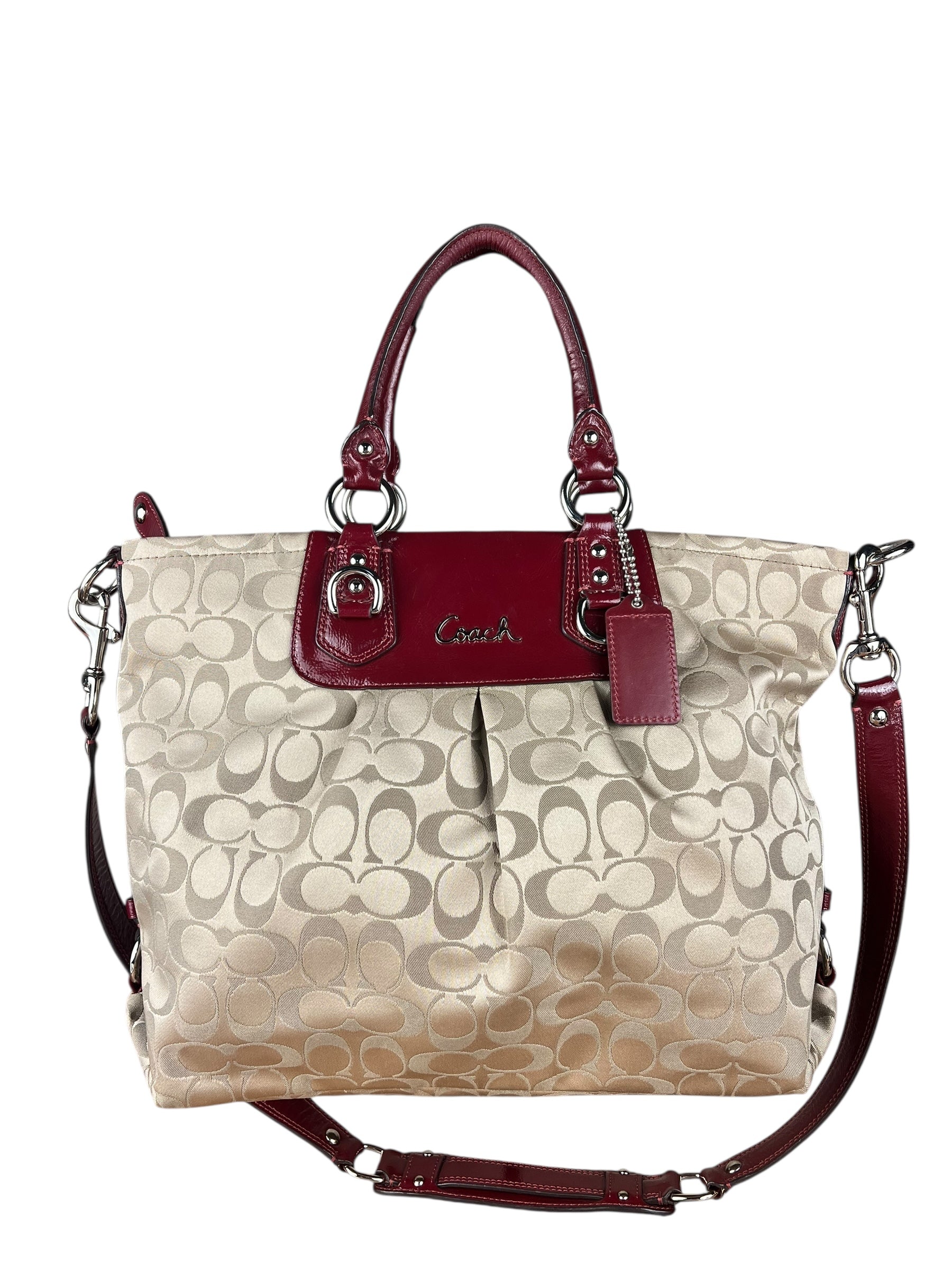 Coach Beige Signature C Tote Bag