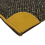 Prada Vintage Brown/Black Woven Tweed Trim Tote Handbag