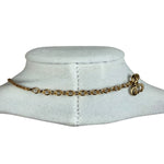 Christian Dior Rope-Twist CD Drop Motif Pendant Necklace