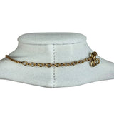 Christian Dior Rope-Twist CD Drop Motif Pendant Necklace