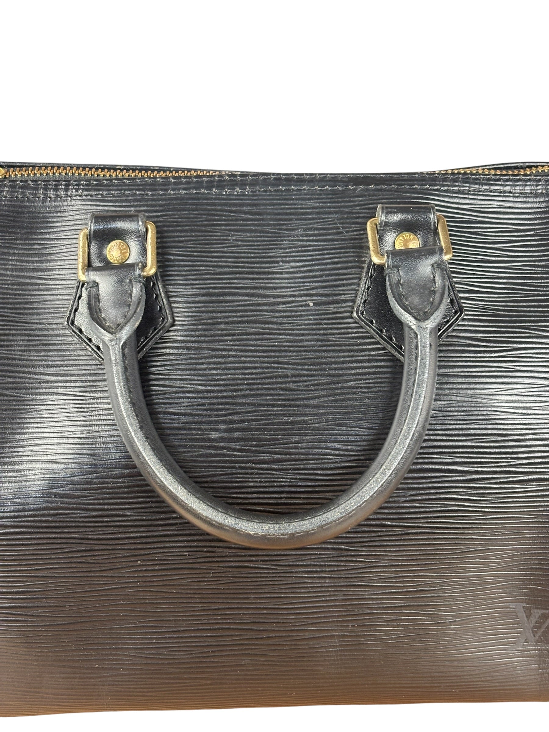 Louis Vuitton Vintage Black Epi Leather Speedy Hand Bag 25
