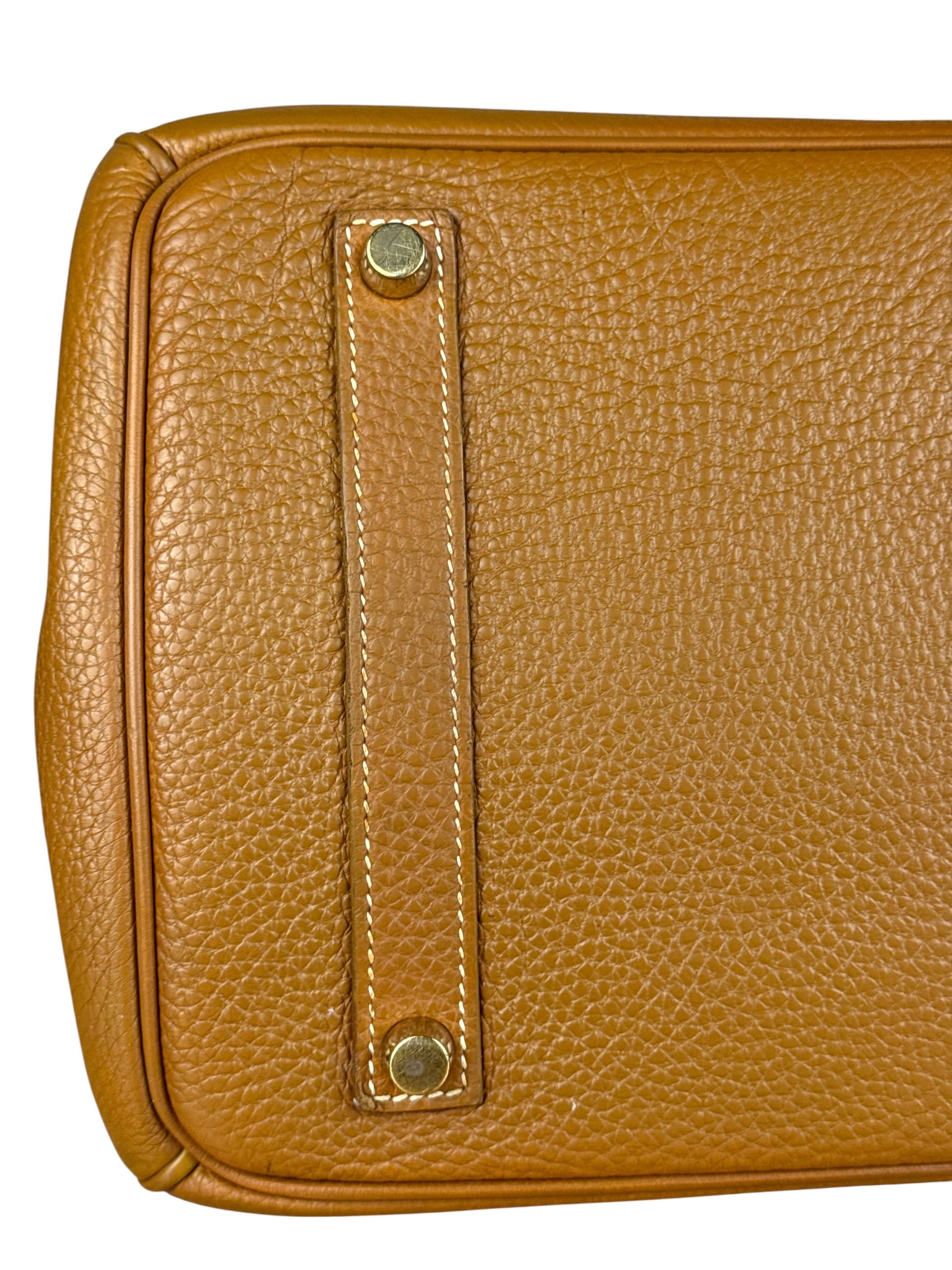 Hermes Birkin 35 Gold Brown Togo Leather Handbag 2001