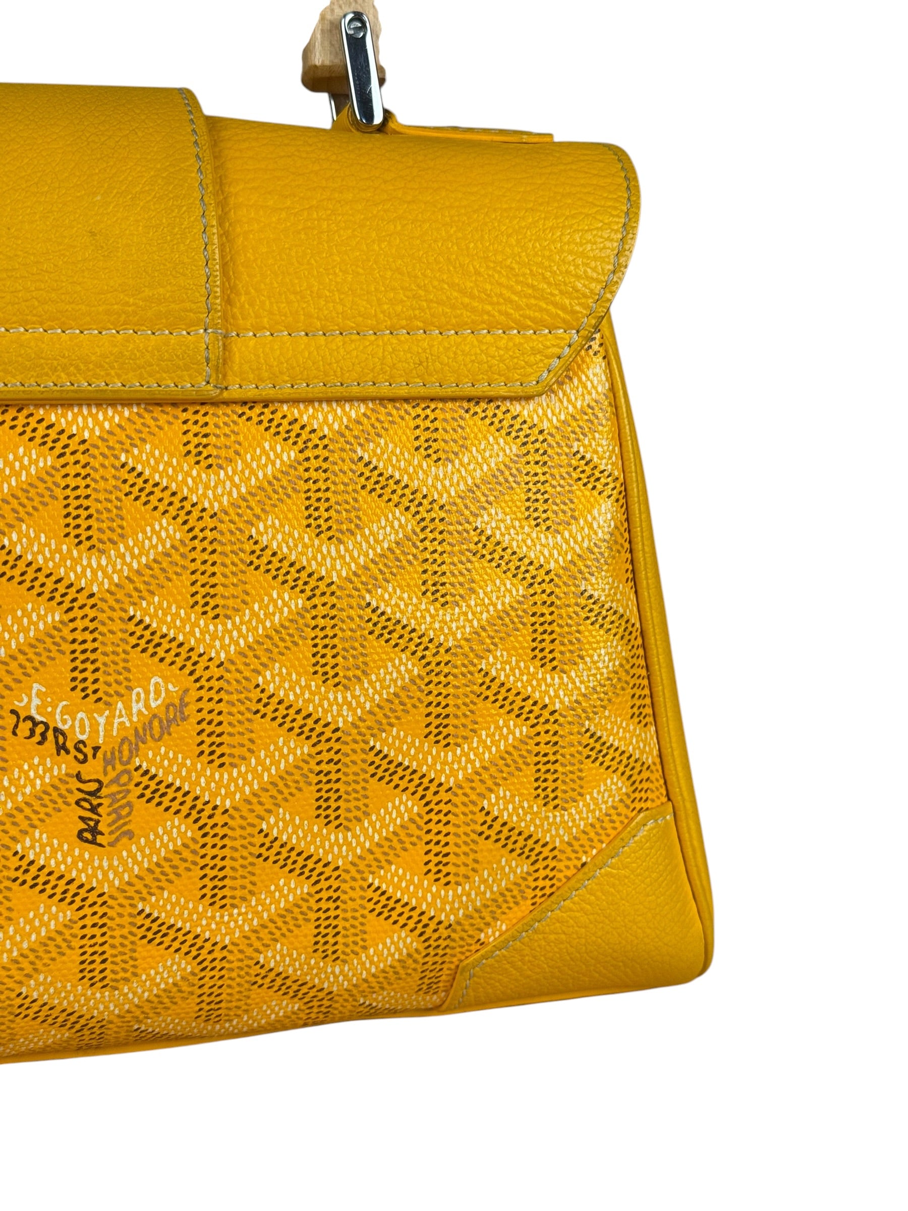 Goyard Mini Goyardine Soft Saigon Top Handle Bag Yellow