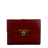 Givenchy Vintage Red Leather Trifold Wallet