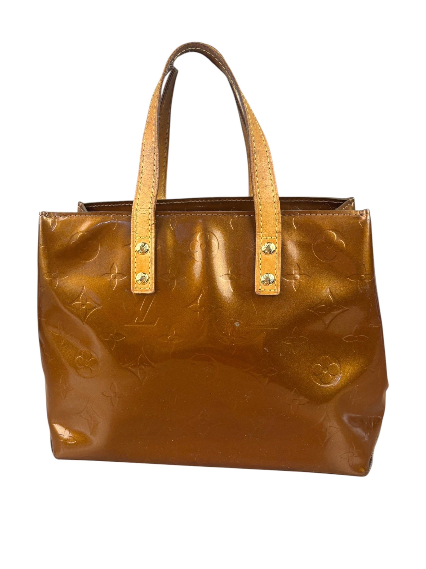 Louis Vuitton Bronze Monogram Vernis Reade Tote Bag PM