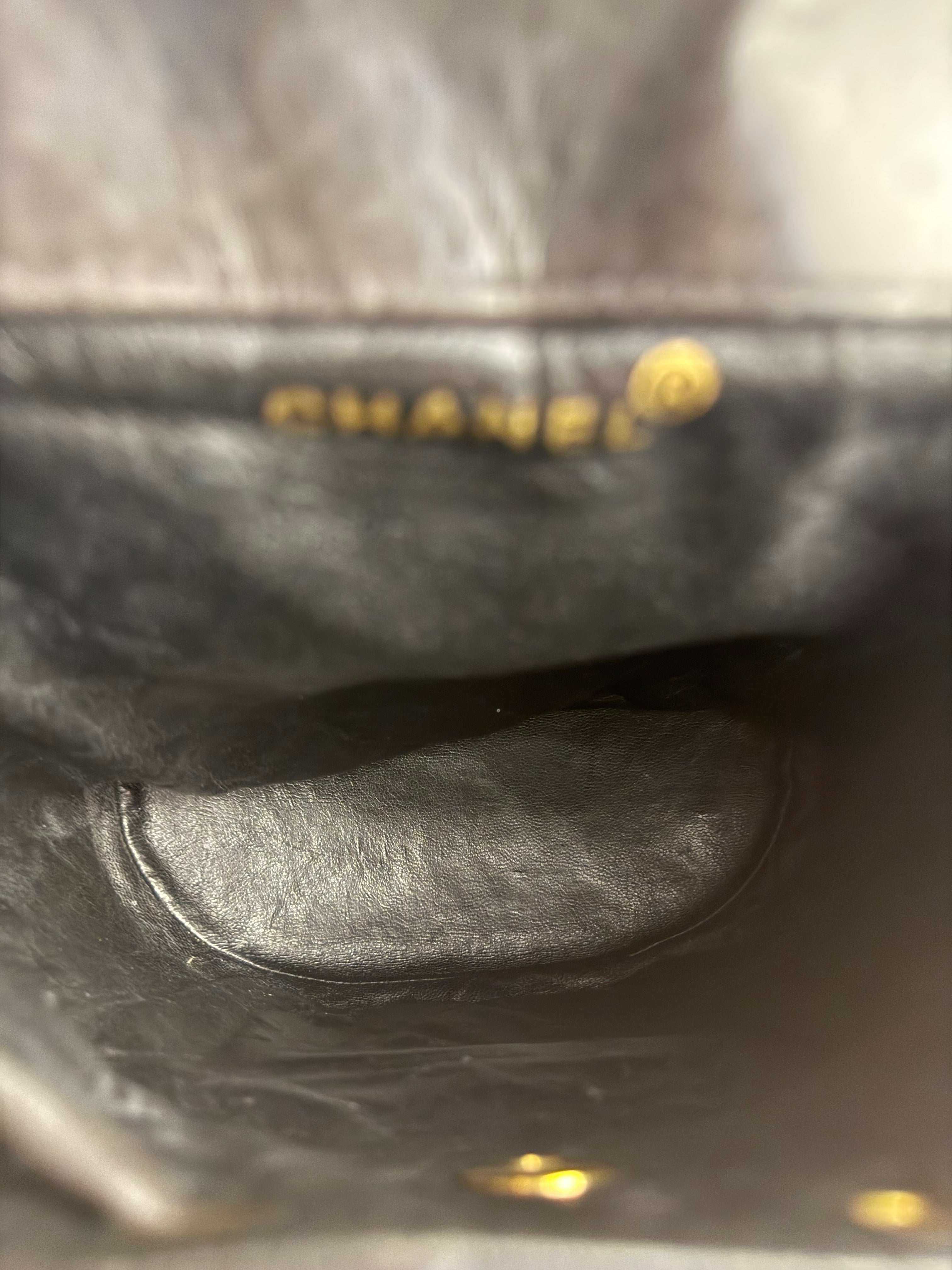 Chanel Black Quilted CC Duma Leather Backpack '97