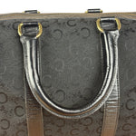 Celine Black Leather Wear Macadam Monogram Mini Boston Bag